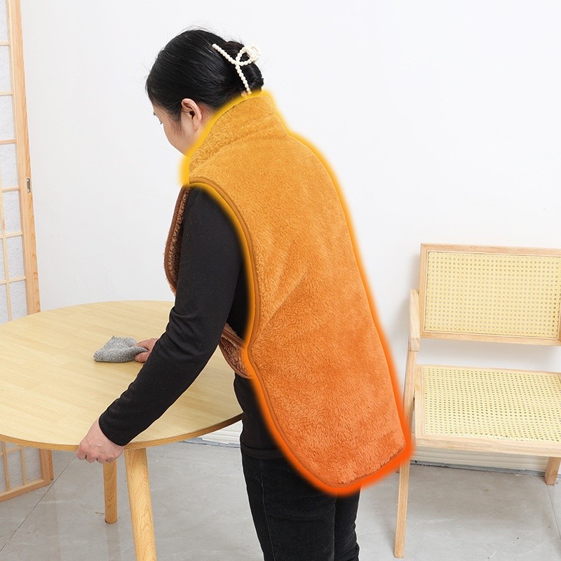 9SBP วัยกลางคนผู้สูงอายุกลับความร้อนเสื้อกั๊กยาวไหล่แผ่นคอเสื้อกั๊กฤดูใบไม้ร่วงยืนเอวกลับกระดูกสันหล