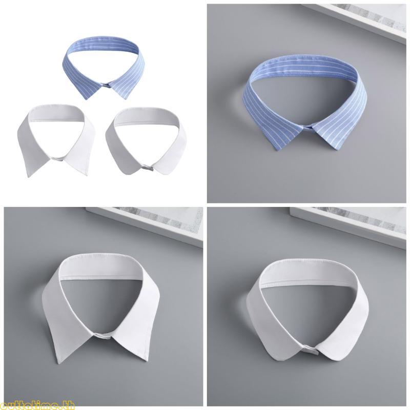 Time Stripe False Collar ผู้ใหญ่ Unisex เสื้อตกแต่งปกเสื้อสําหรับอย่างเป็นทางการ