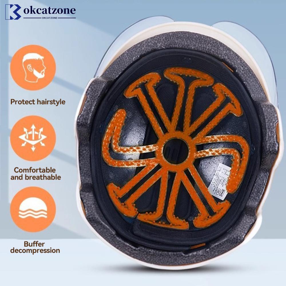 OKCATZONE ซิลิโคนหมวกกันน็อครถจักรยานยนต์ Liner Pad ป้องกันการเสียรูปหมวกกันน็อค Breathable Breathab