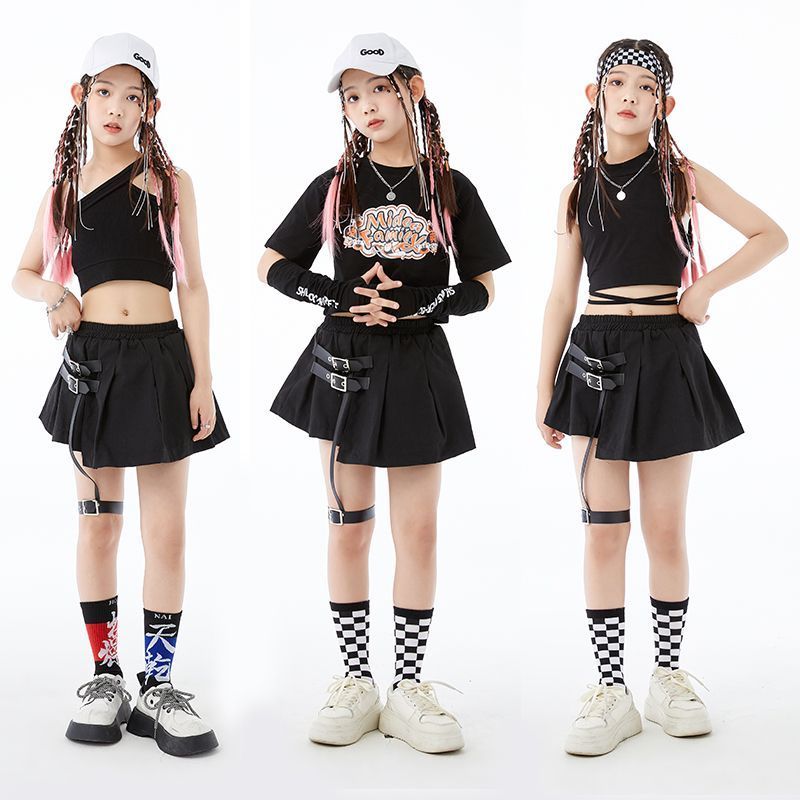 Street Wear Childrens Wear Street Dance Costume Girls Hip Hop Suit hiphop Jazz Dance Catwalk Street 