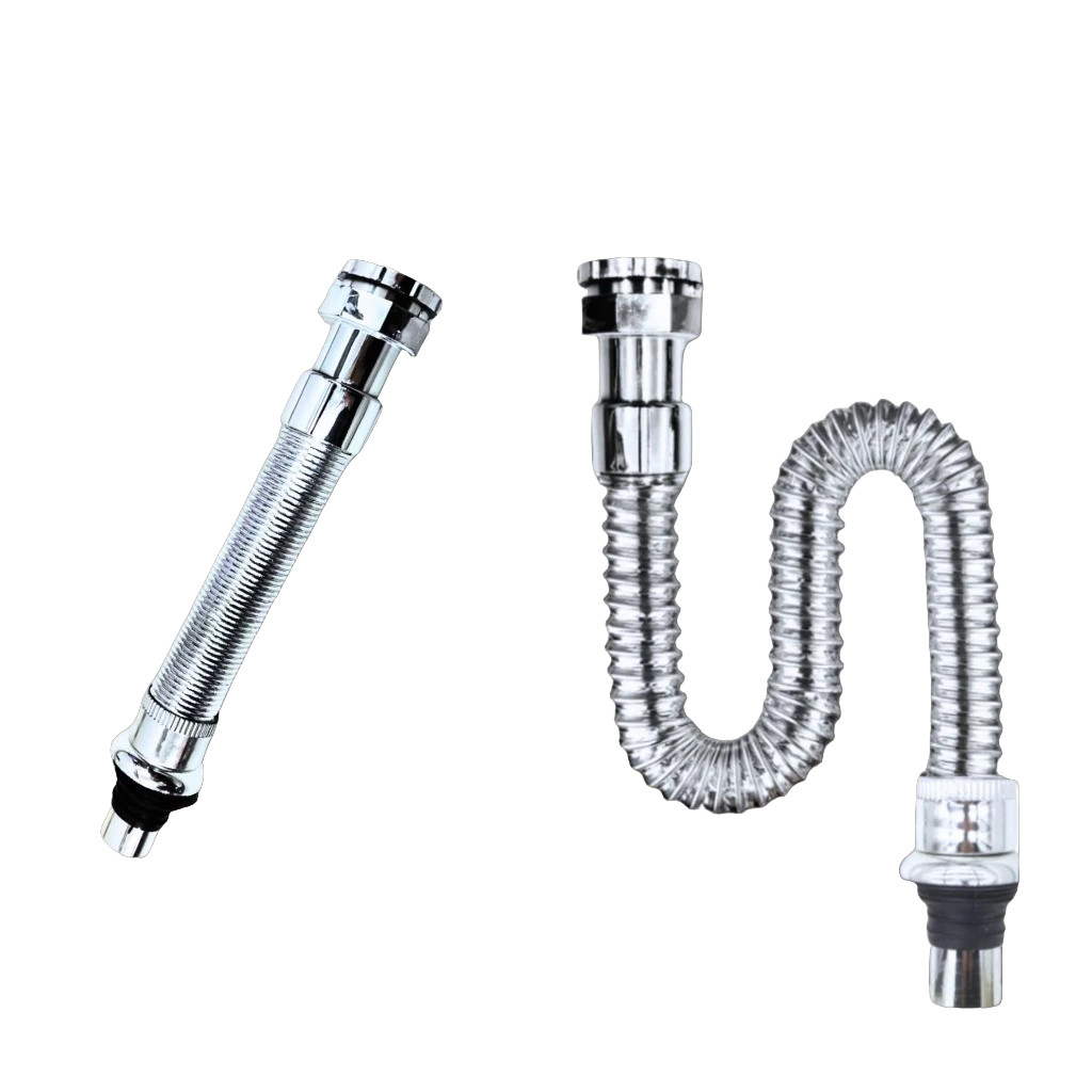 GOOD SWAN ท่อระบายน้ำยืดหดได้ PVC ชุบโครเมี่ยม สำหรับซิงค์และอ่างล้างหน้า แข็งแรงทนทาน - รูปที่ 6