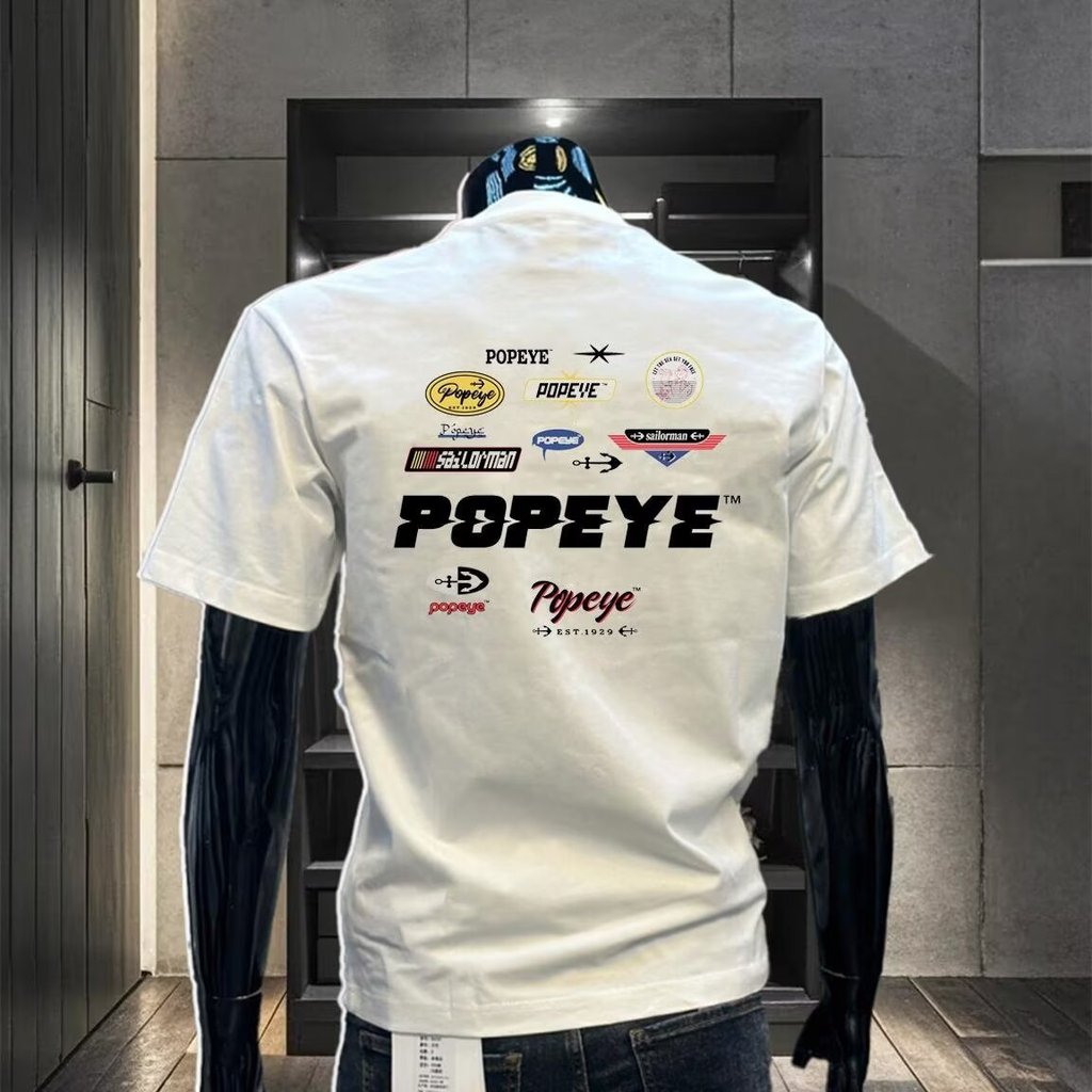 2026แฟชั่น2026สไตล์อเมริกันRuffianหล่อผ้าฝ้ายหนาแขนสั้นเสื้อยืดชายหนุ่มผู้หญิงฤดูร้อนIns Streetสวมใส