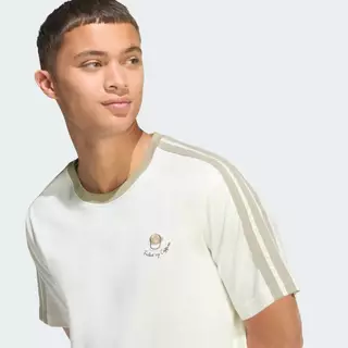 adidas ไลฟ์สไตล์ เสื้อยืดพิมพ์ลาย LUX COFFEE CAFE CUP ผู้ชาย สีขาว JZ5072