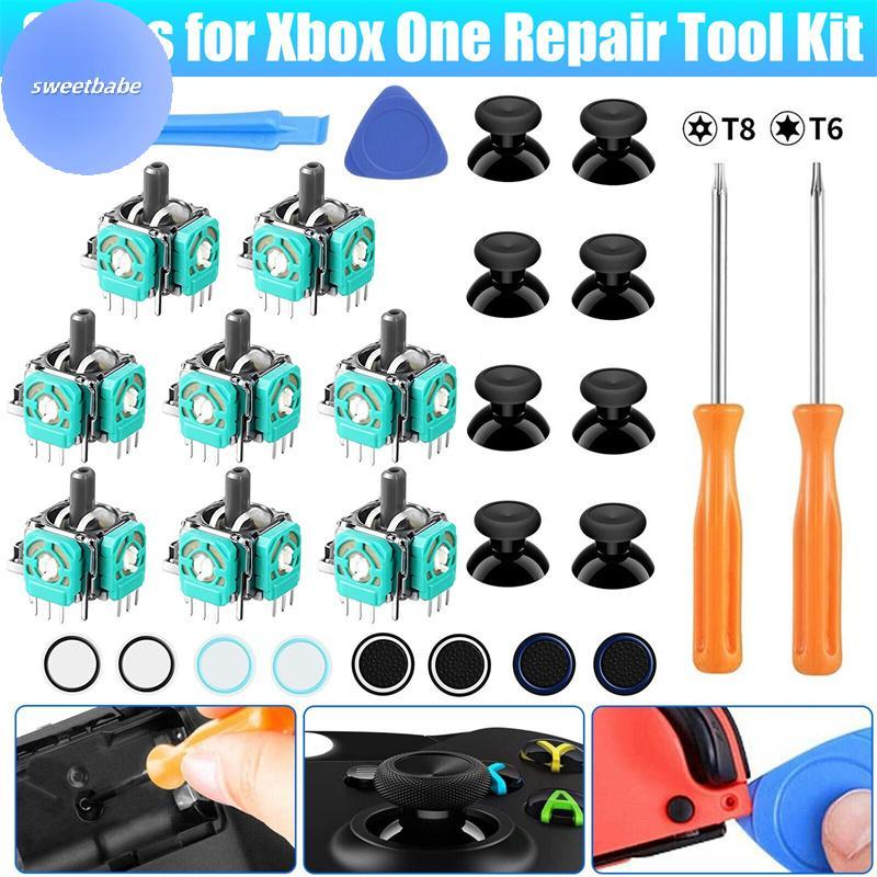 SEBABE เปลี่ยนจอยสติ๊กสําหรับ Xbox One Controller 3D Analog Thumbsticks อะไหล่ซ่อมชุด T6 T8 ไขควงอุป