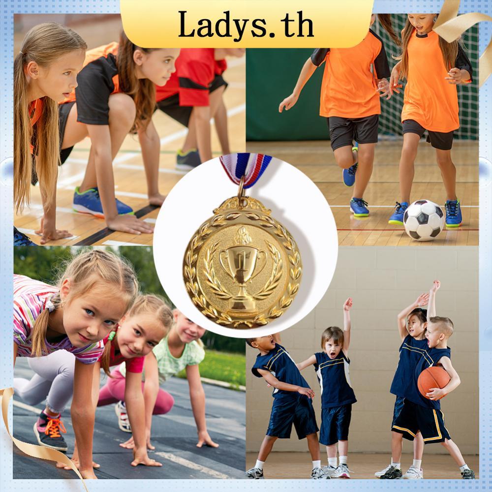 10 ชิ้นรางวัลเหรียญ 1st 2nd 3rd Place เหรียญคอริบบิ้นโลหะ Winner Trophy รางวัลสําหรับการแข่งขันกีฬา 