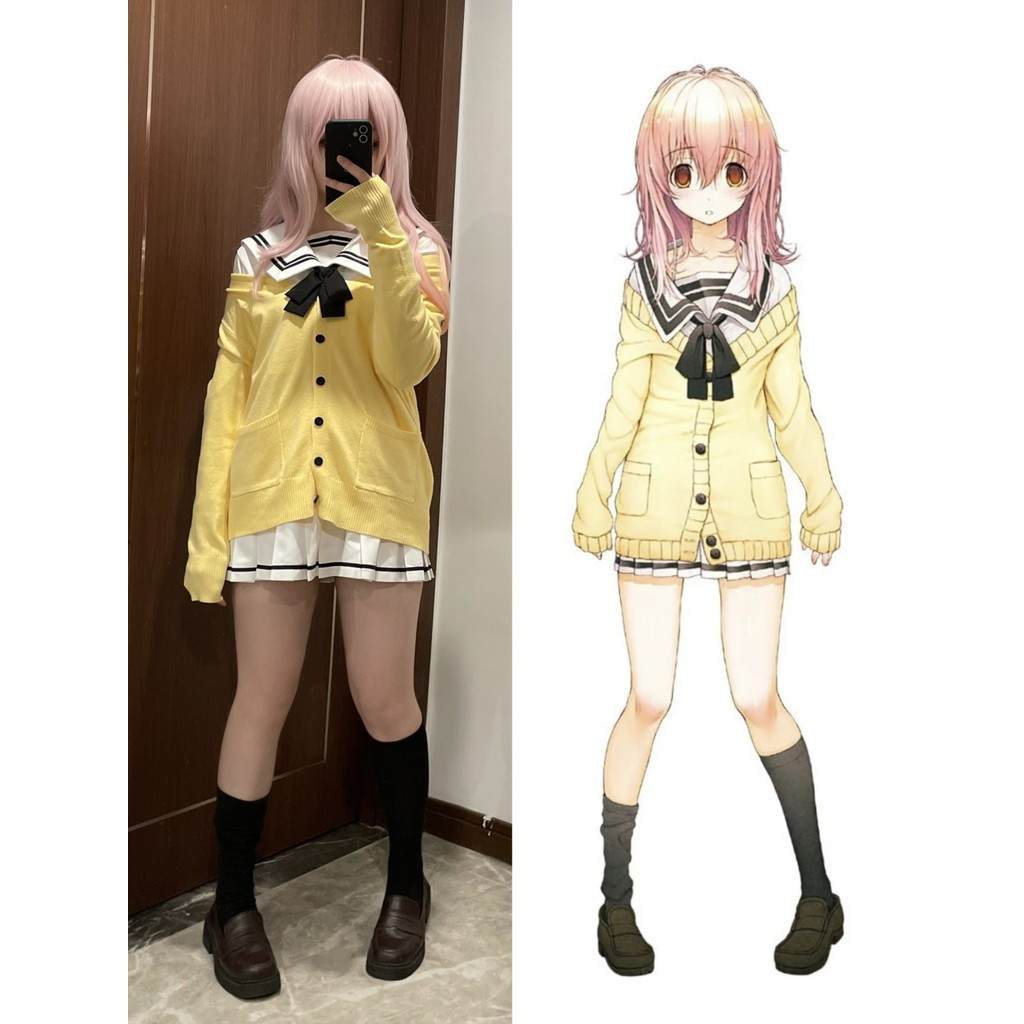 ชุดคอสเพลย์Masau MiyukiและMuko Aoi แบบJK สไตล์ดอกทานตะวัน