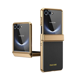 Electroplated กรอบบานพับเคสโทรศัพท์สําหรับ Samsung Galaxy Z Flip 8 Flip 7 Z Flip 6 Z Flip 5 Z Flip 4 over พร้อมฟิล์มนิรภัย