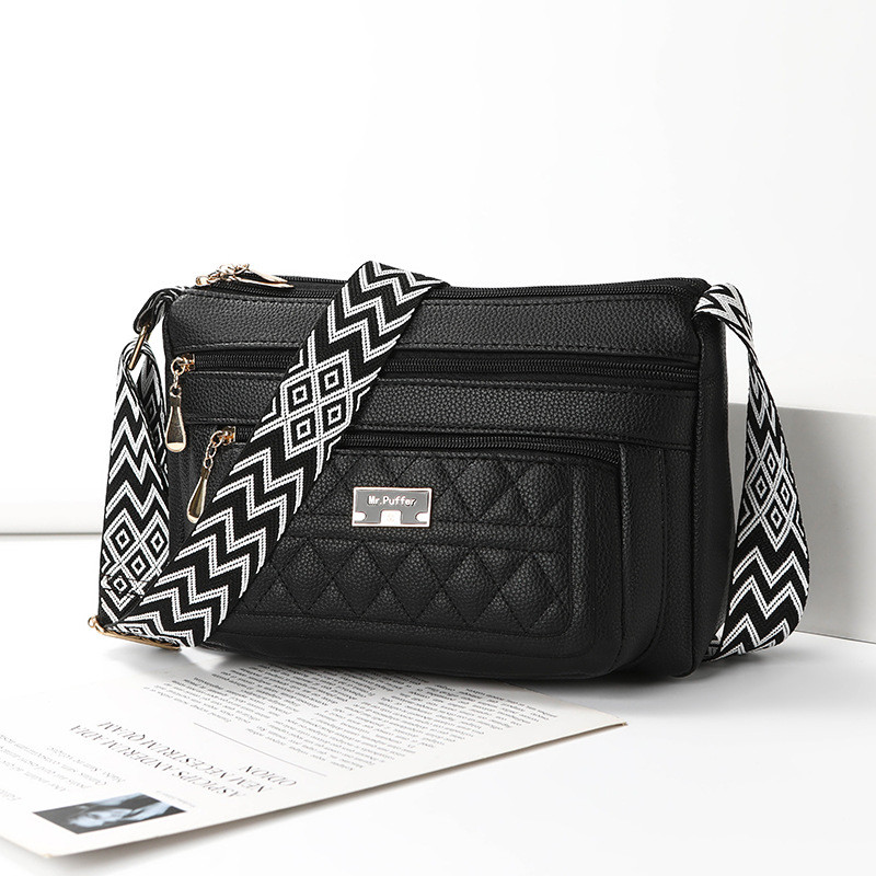 Fashion Rhombus High-End New Elements One-Shoulder Messenger Backpack All-Match Middle-Aged