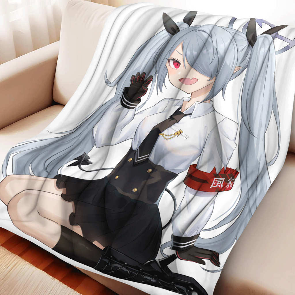 Iori (Blue Archive) ผ้าห่มสักหลาดนุ่มน่ารักอะนิเมะตัวอักษร Warm Fluffy โยนผ้าห่มสําหรับห้องนั่งเล่นต