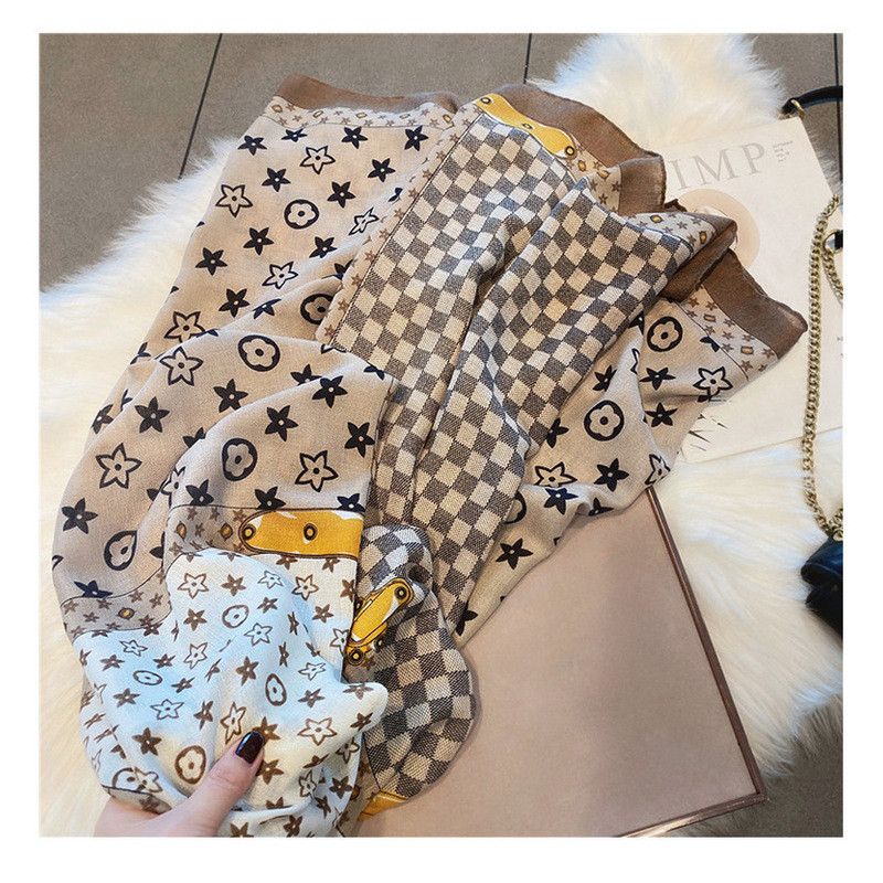 ผ้าพันคอลายหมากรุก สไตล์ไฮเอนด์ มัลติฟังก์ชัน เหมาะสำหรับฤดูหนาวและใบไม้ร่วง - รูปที่ 7