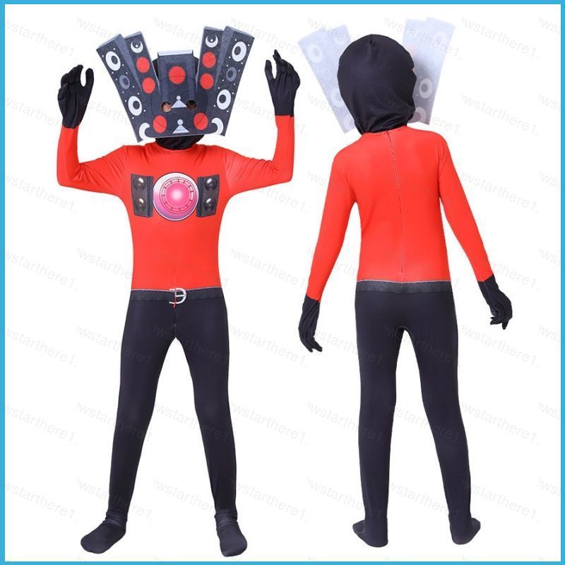 NS1 Skibidi Toilet Cameraman อุปกรณ์คอสเพลย์ ชุดคอสเพลย์ฮาโลวีน