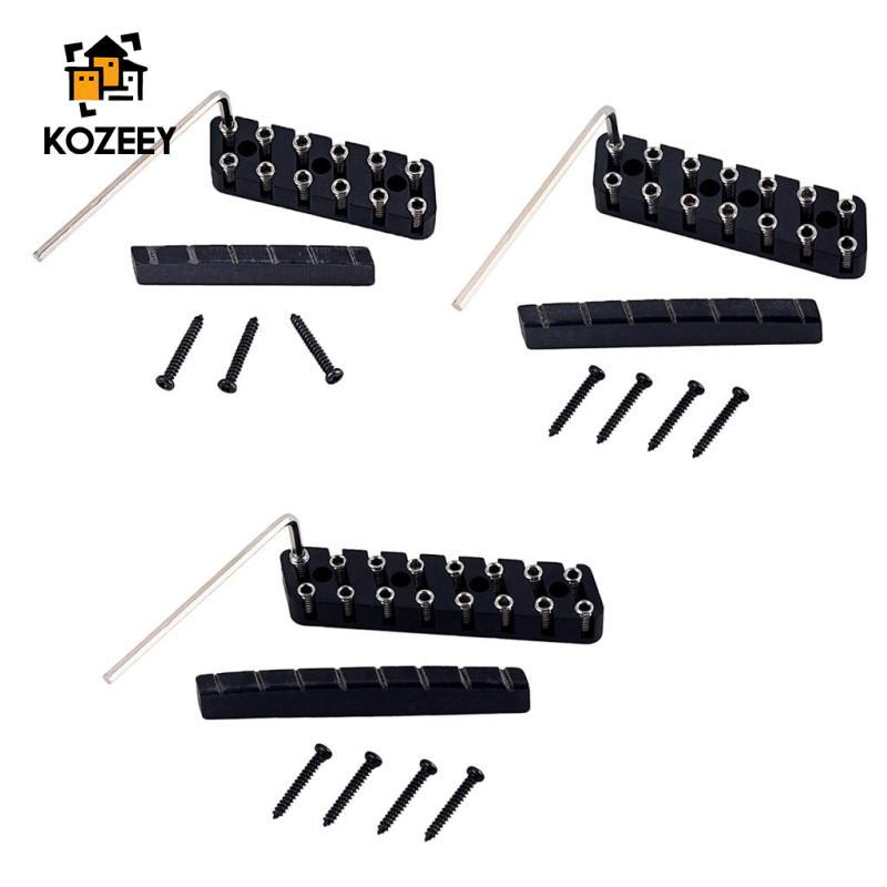 [KOZEEY] 6 String/ 7 String/ 8 String Headless Guitar Bridge & Slotted Nut Set