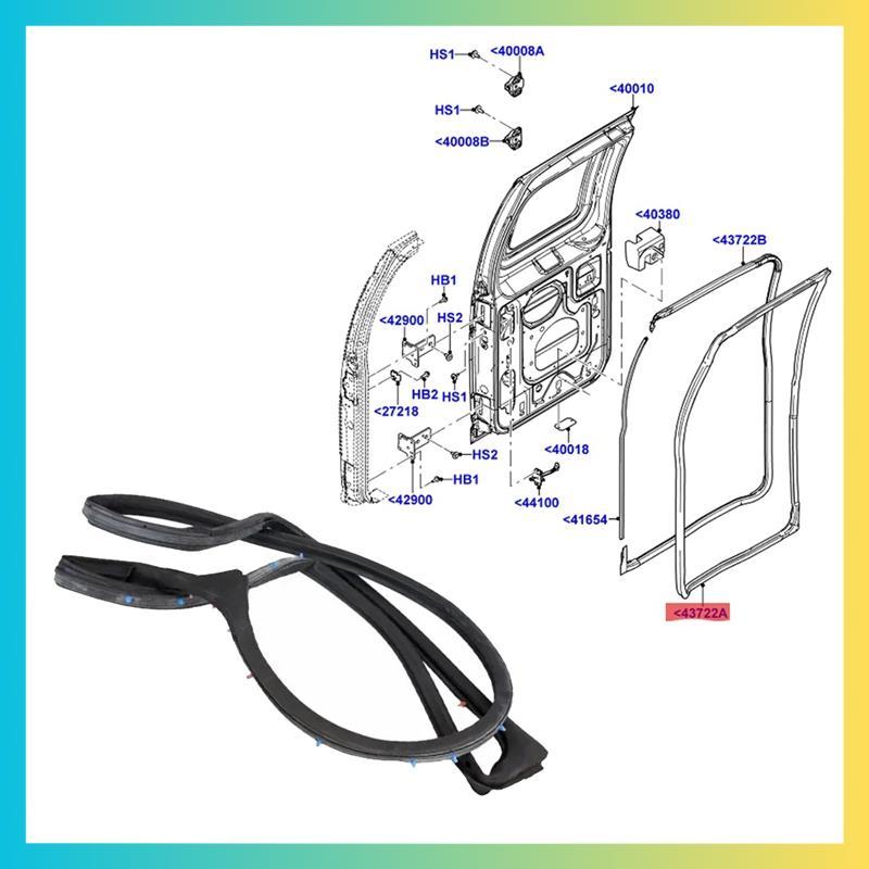 แถบปิดผนึกกันน้ํา F3UZ-1543722-A F3UZ1543722แถบสภาพอากาศประตูใหม่สําหรับ E-150 E-250 E150, E250 1992