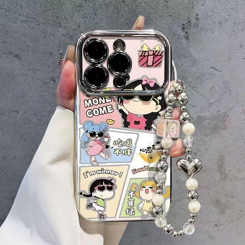 เคสโทรศัพท์ลายเด็กผู้หญิงน่ารัก ใช้ได้กับ iPhone 11/12/13/14/15Pro/17/16ProMax, X/MAX/XR, 7/8Plus เคสโทรศัพท์คุณภาพสูง