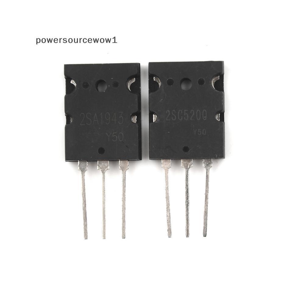 WOW ใหม่ 1 คู่ OR 2PCS ทรานซิสเตอร์ TO-3PL 2SA1943-O 2SC5200-O 2SA1943 2SC5200 A1943 C5200 TH
