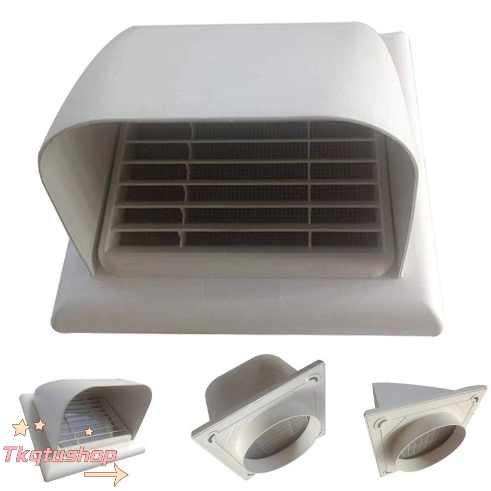 IMIHAN1 ตะแกรงระบายอากาศผนังภายนอก, พอร์ตท่อไอเสียสี่เหลี่ยม ABS Range Hood ท่อคุณภาพสูง 100/150 มม.สีขาว Rain-proof พัดลมดูดอากาศห้องครัว Air Outlet ระบบอากาศบริสุทธิ์