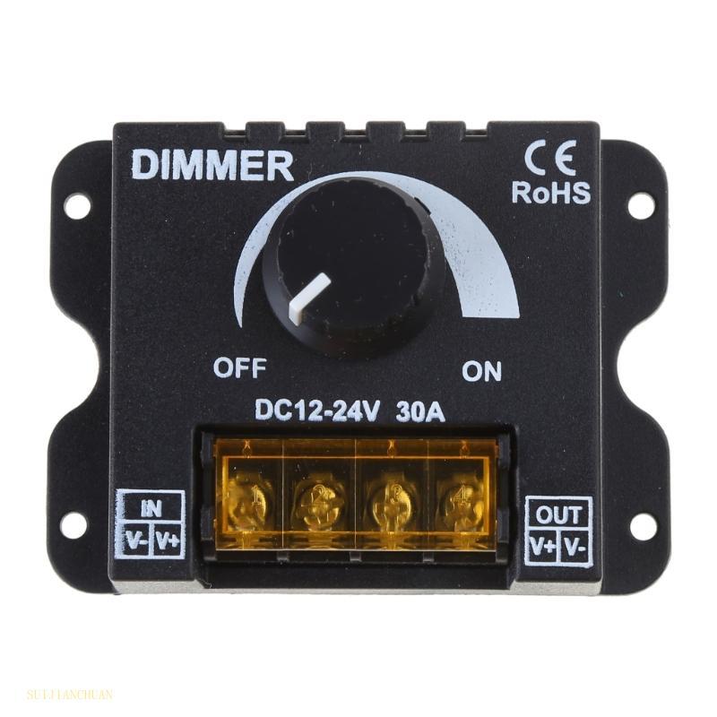 SJT ลูกบิดปรับความสว่างได้ ON Switch Dimmer PWM Dimming Controller สําหรับ Dimmer DC 12V 24V 30A LED