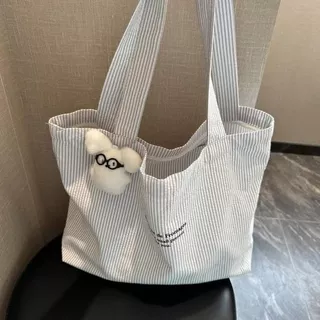 กระเป๋าสะพาย ใหม่ลายลําลองความจุขนาดใหญ่ Totes Simple Commute Lazy Tote Bag