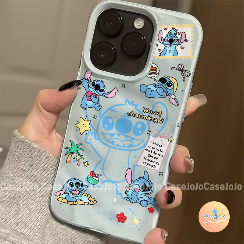 เคสนิ่มสีฟ้าน่ารักกันกระแทก ลายสติช สำหรับ VIVO Y16 Y36 Y17 Y20 Y91 Y03 Y29 Y19S Y17S Y22 Y91C Y15S Y02 Y21 Y28 Y04