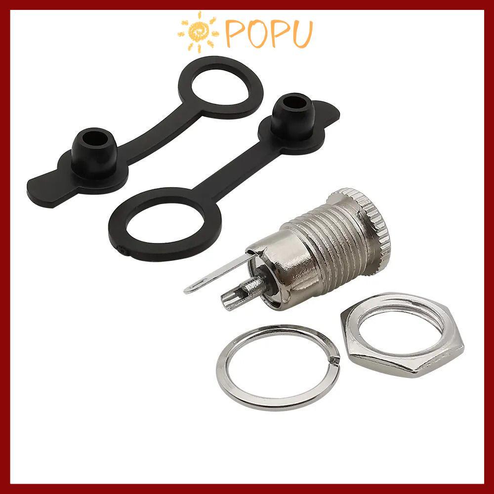 POPU DC Power แจ็คซ็อกเก็ตหญิง, อะแดปเตอร์แจ็ค DC โลหะคุณภาพสูง, 5.5 x 2.1 มม.DC-099 ทนทาน DC-099 ปล