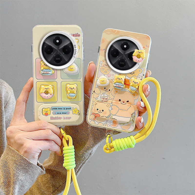 เคส POCO C75 4G เคส POCO เคส พร้อมสร้อยข้อมือเคสโทรศัพท์แบบแข็ง BB-CYJZ