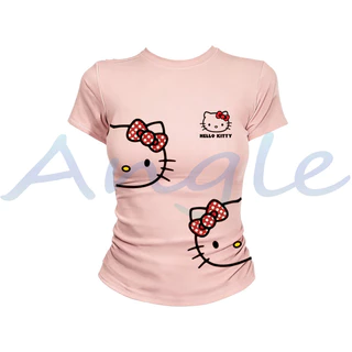 「งานเกรดพรีเมียม งานเกรด A」เสื้อยืดยืดหยุ่นกระชับผู้หญิง สไตล์หวานน่ารัก แฟชั่นเสื้อผ้าผู้หญิงสไตล์เกาหลี C79