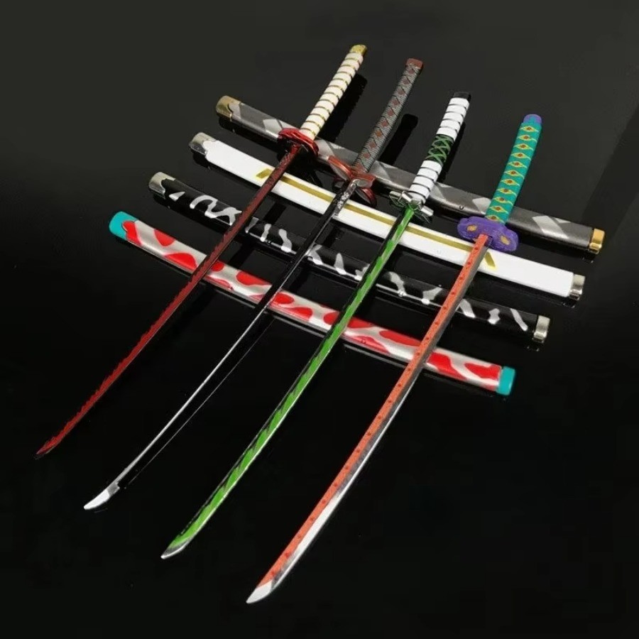 25 ซม.10 นิ้วโลหะ Katana ดาบ Miniature ญี่ปุ่น Samurai Sabre ของเล่นสังกะสีวัสดุ Du