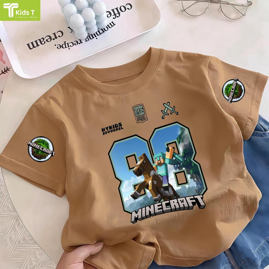 COD (Ho Chi Minh)Kids T Mall เสื้อยืดแขนสั้นพิมพ์ลายการ์ตูนเสื้อหลวมและน่าประทับใจ แฟชั่นสําหรับเด็ก