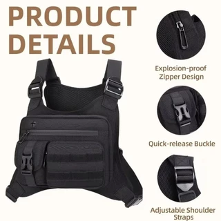 JIMMY Sports Vest Bag กระเป๋าคาดหน้าอกอเนกประสงค์แบบปรับได้น้ําหนักเบา กระเป๋าเป้อเนกประสงค์ ผ้า Oxford ทนน้ําอเนกประสงค์ กระเป๋าคาดหน้าอกกลางแจ้งปั่นจักรยาน