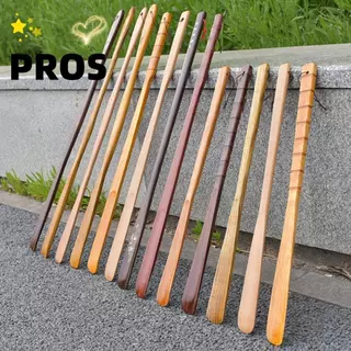 PROS Shoehorn, แตรรองเท้าไม้ด้ามยาวพิเศษ, อุปกรณ์ยกรองเท้าแบบแขวนง่ายแบบพกพาอุปกรณ์เสริมภายในบ้าน