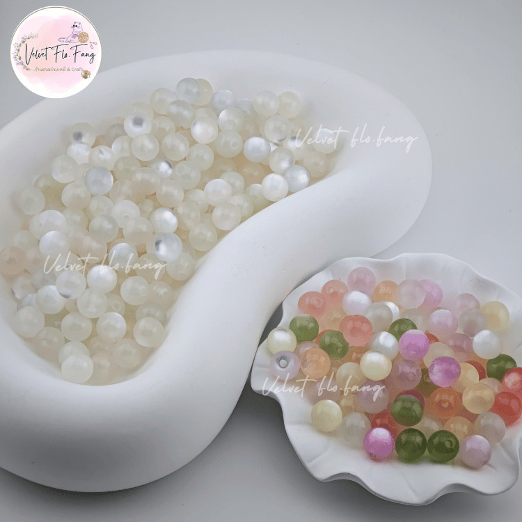 ลูกปัดเปลี่ยนสี เกรดพรีเมียม ตาแมว วาวสวย เล่นแสง ขนาด 10, 12 mm (ลูกปัดขาวเปลี่ยนสี) - รูปที่ 4