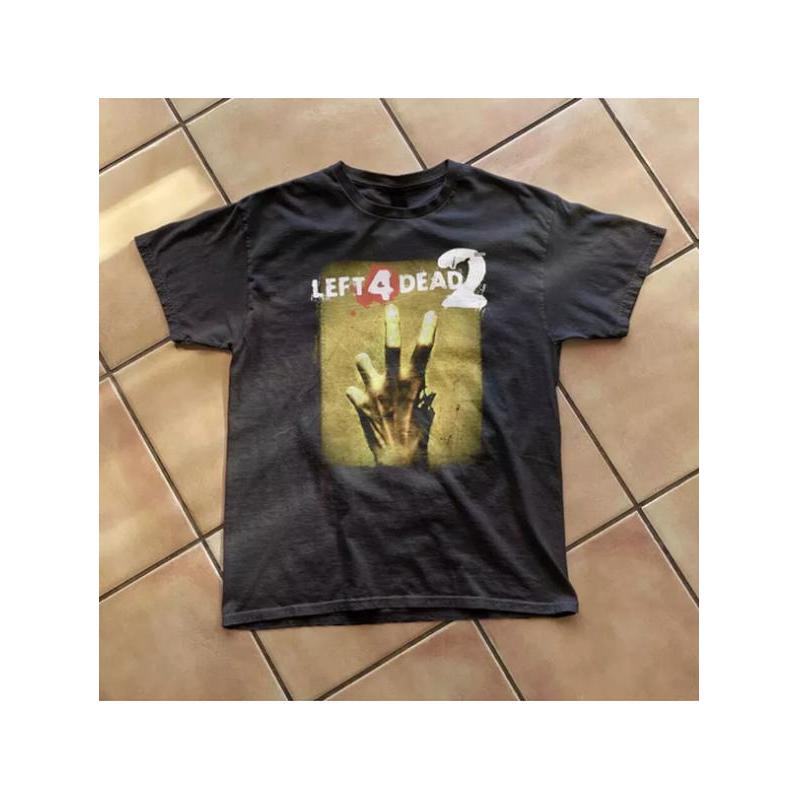 ทีเชิ้ต Left 4 Dead 2 สไตล์วินเทจ กราฟิกกรันจ์ ยาฝิ่น Y2K Tapout Amity Affliction เสื้อยืดคอวีผ้าฝ้า