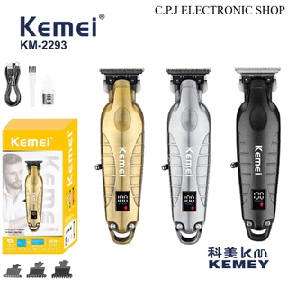 Kemei KM-2293 ปัตตาเลี่ยนตัดผมไร้สาย ชาร๋จUSB ตัดผม กันขอบ กันลาย ใช้งานง่ายมาก สินค้าพร้อมส่ง แบตเตอเลี่ยนตัดผมไฟฟ้า