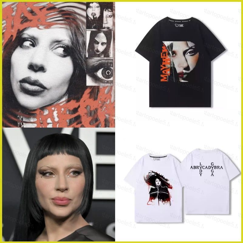 เสื้อยืดแขนสั้น Lady Gaga อัลบั้มใหม่ Mayhem ABRACADABRA