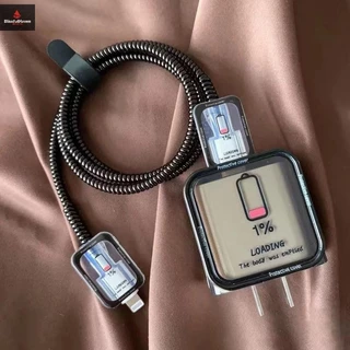 COD ฝาครอบสายเคเบิลเครยอนชินจังสําหรับ 18W/20W Fast Charger Cover Data Cable Head Bite Winder Protector Shell ใหม่