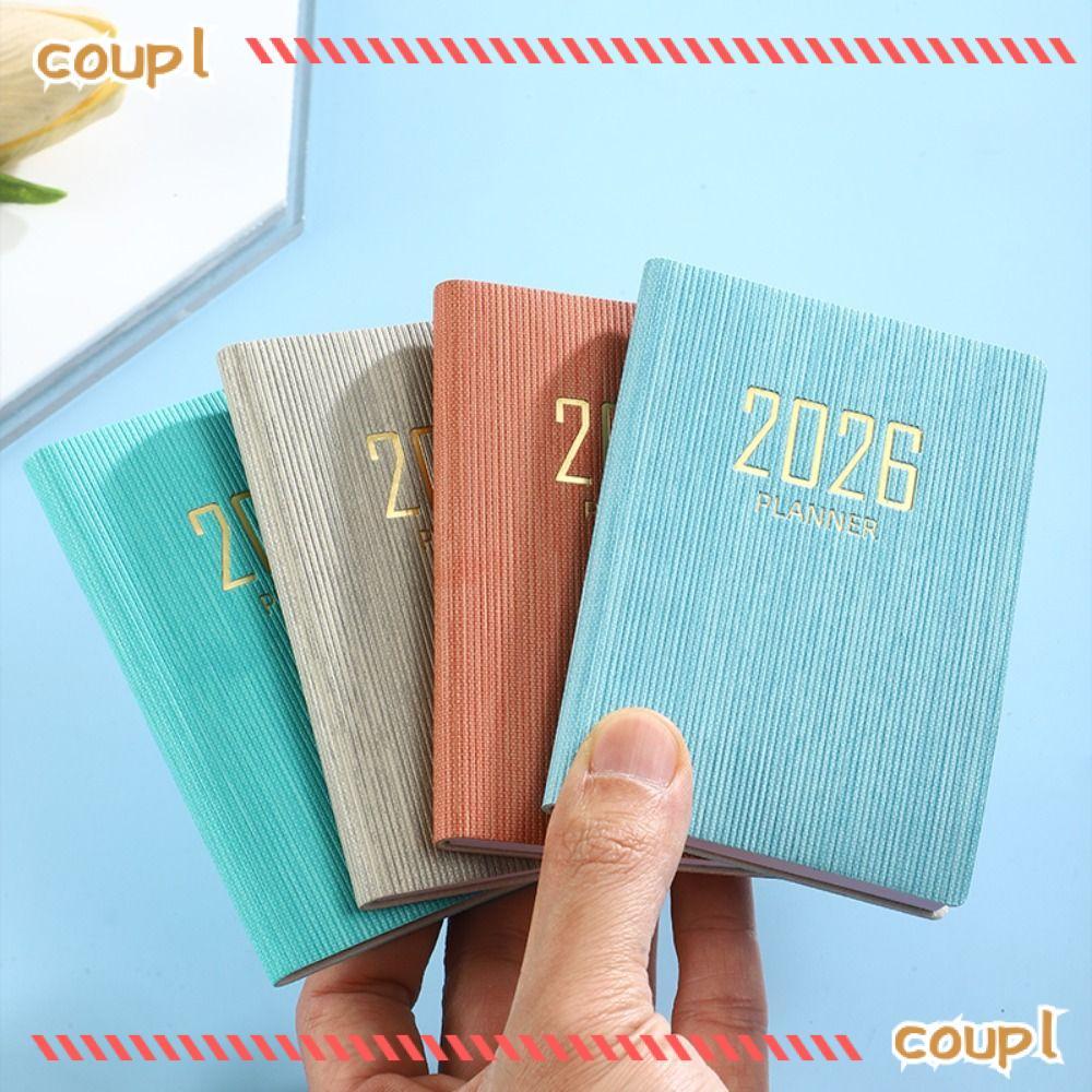 COUPL 2026 Agenda Book, A7 Pocket Appointment Book, Mini with Calendar Notebooks School Office