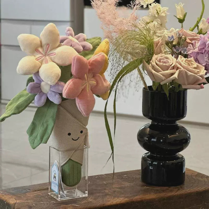 ช่อดอกกุหลาบ ตุ๊กตาดอกไม้ ช่อดอกไม้ขนฟู ช่อดอกไม้สำหรับถือ ของขวัญวันเกิด วันวาเลนไทน์ และวันแม่ - รูปที่ 7