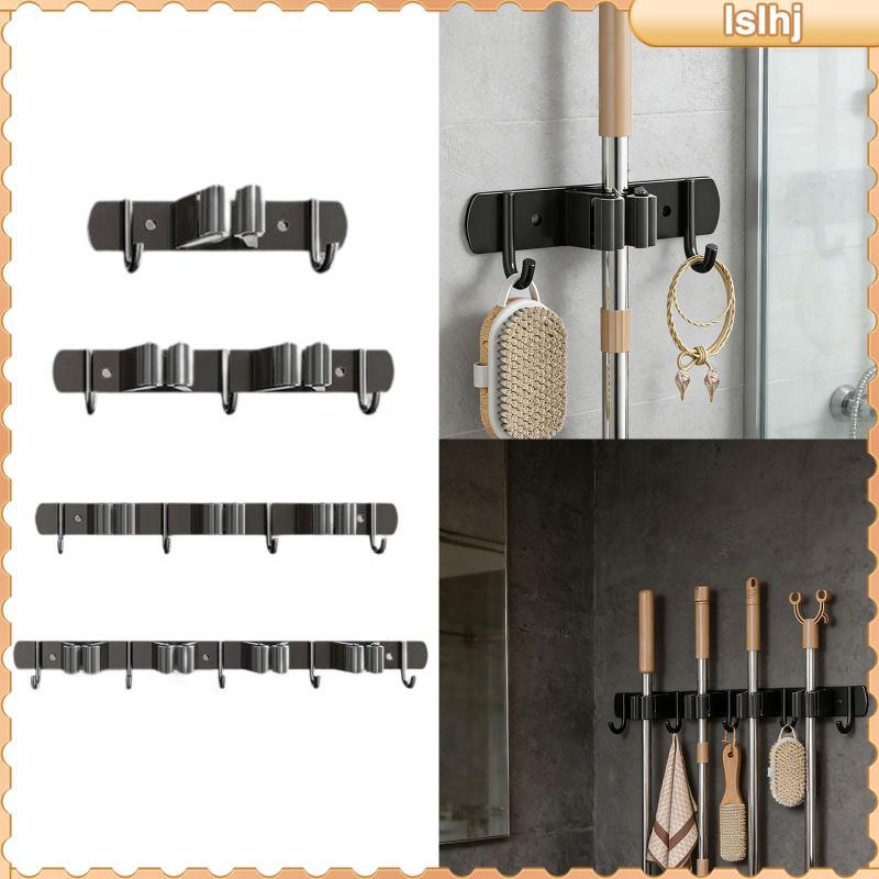 [Lslhj] Mop Broom Holder Mop and Broom Hanger Mop Broom Organizer ติดผนังสําหรับห้องน้ําบ้าน