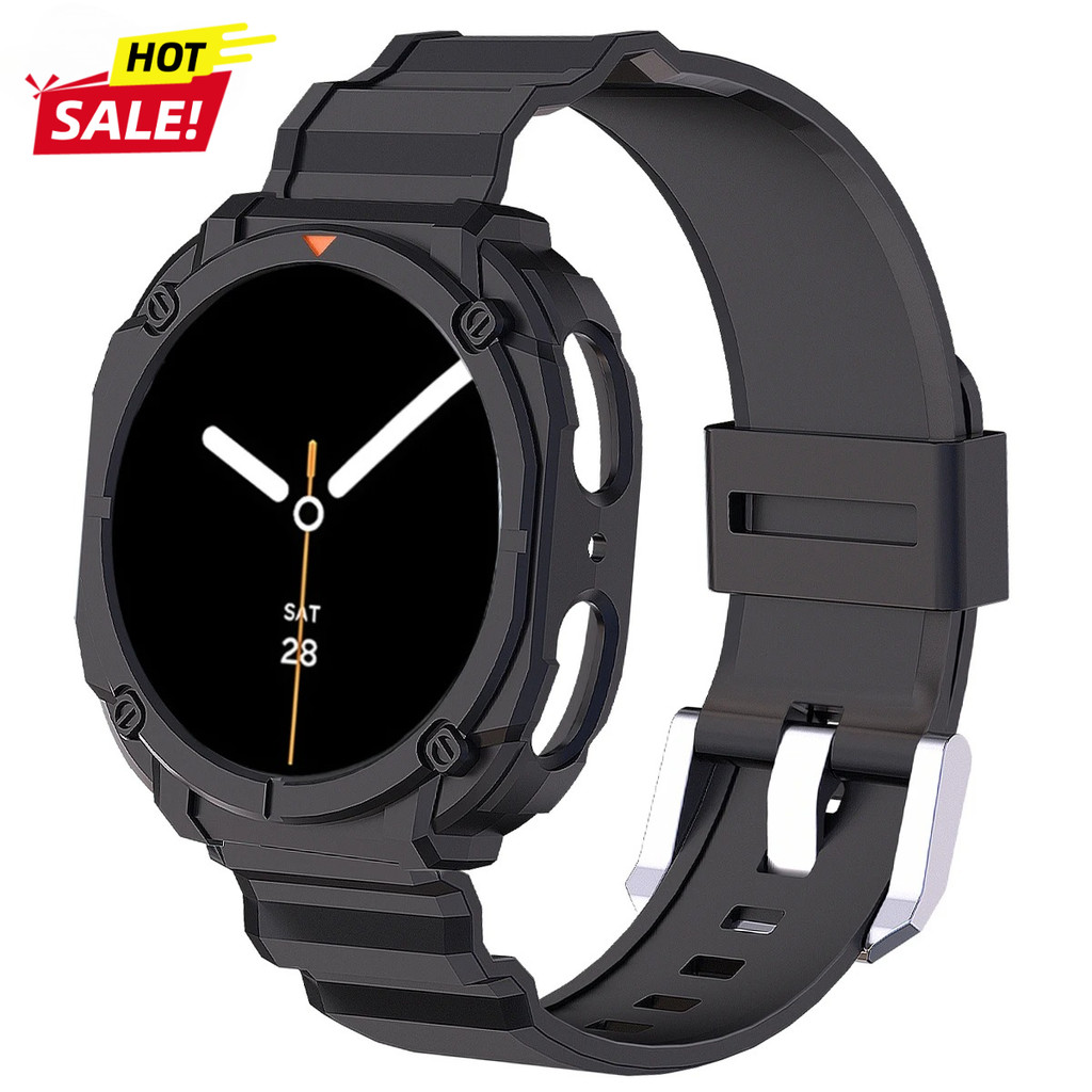 2-in-1 กรณี + สายรัดสําหรับ Samsung Galaxy Watch 8 40 มม.44 มม.ฝาครอบกันชนสําหรับ Galaxy Watch 8 Pro