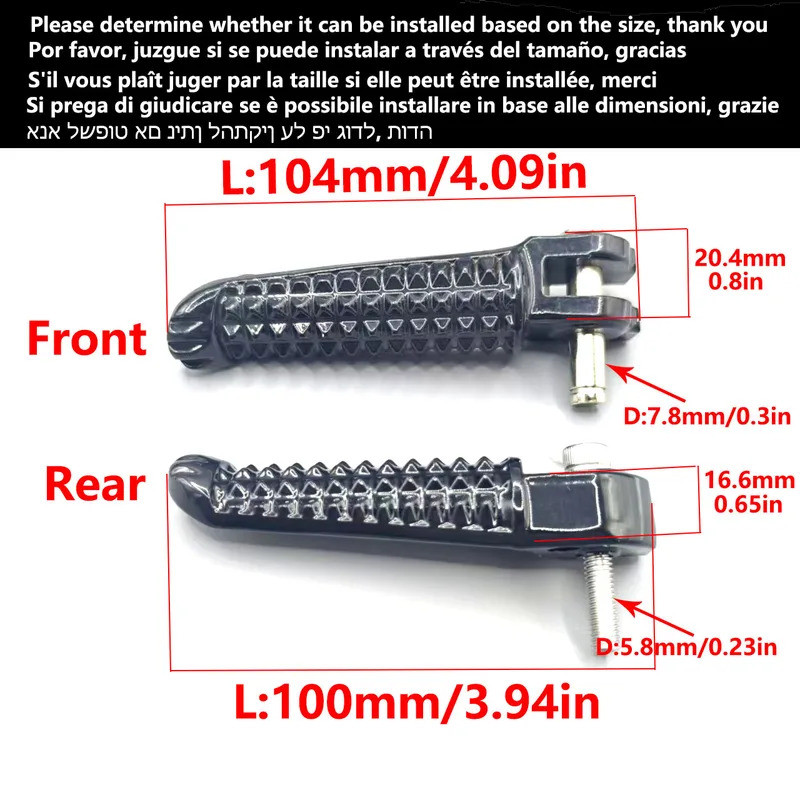 MZTI ด้านหน้า/ด้านหลังสําหรับ YAMAHA R1 R6 FZ6 XJ6 FZ8 FZ1 รถจักรยานยนต์เท้าเหยียบ