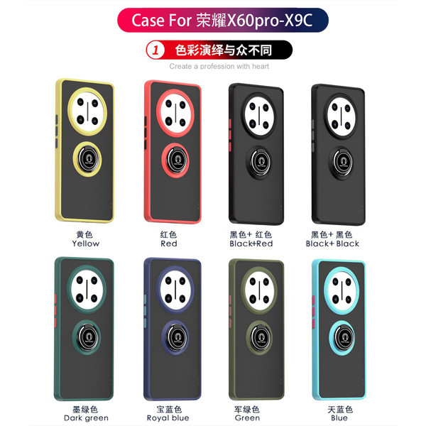 เคส honor x6b honor x9c case สไตล์ใหม่เหมาะสําหรับ Honor x60pro เคสโทรศัพท์ Shock-proof แหวนวงเล็บแม
