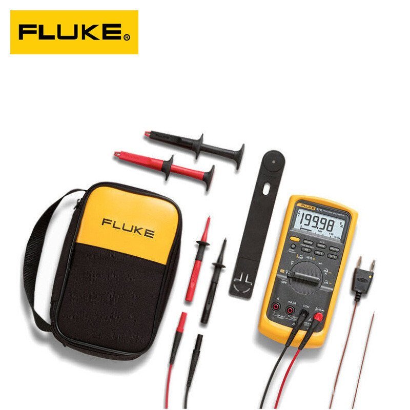 Fluke Fluke 87V มัลติมิเตอร์แบบดิจิตอลที่มีประสิทธิภาพ True มัลติมิเตอร์แบบพกพาพร้อมการทดสอบตัวเก็บป