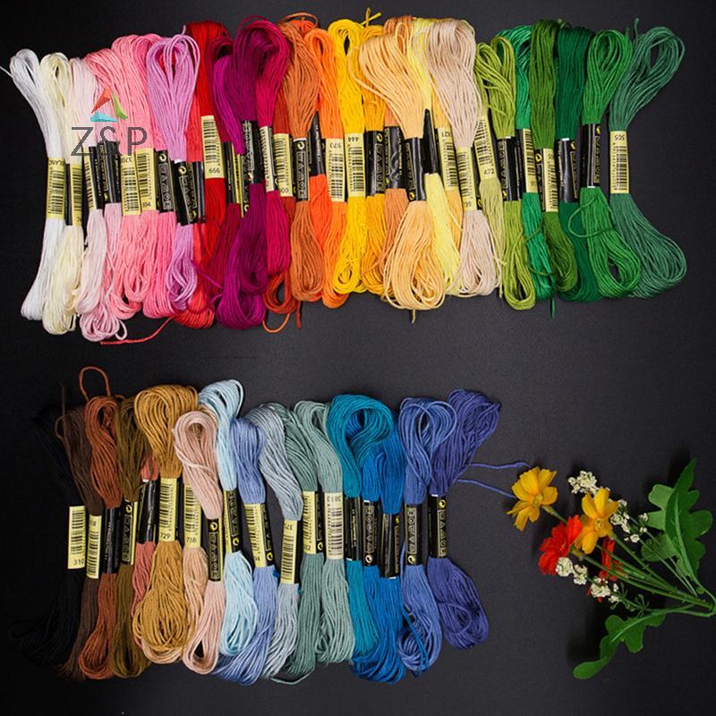Z&P 24/100/50 ด้ายเย็บปักถักร้อยผ้าฝ้ายข้ามไหมขัดฟันเย็บ Skeins Craft COD