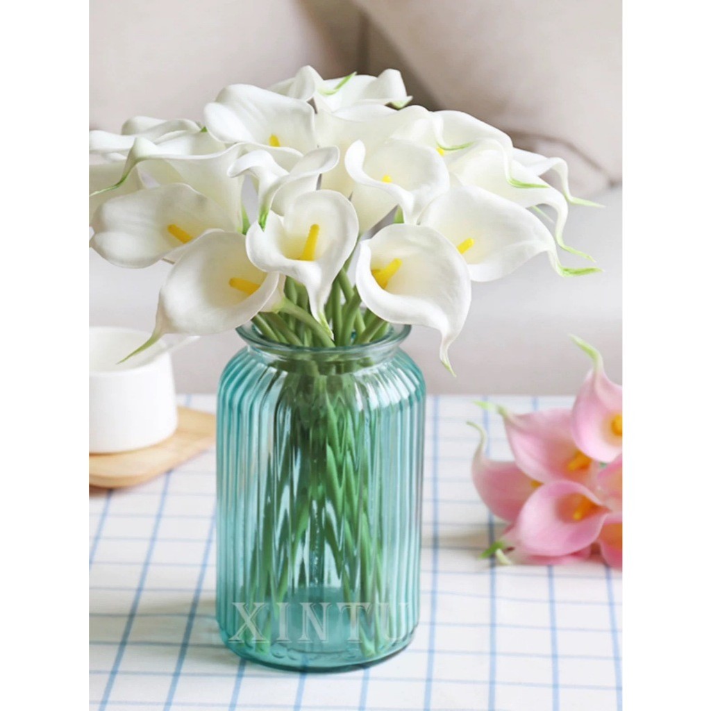 ดอกคาล่าลิลลี่ สเหมือนจริง ดอกไม้ประดิษฐ์เกรดA+   ดอกไม้แต่งบ้าน ดอกไม้จัดช่อ( พร้อมส่ง ) CAL - รูปที่ 3