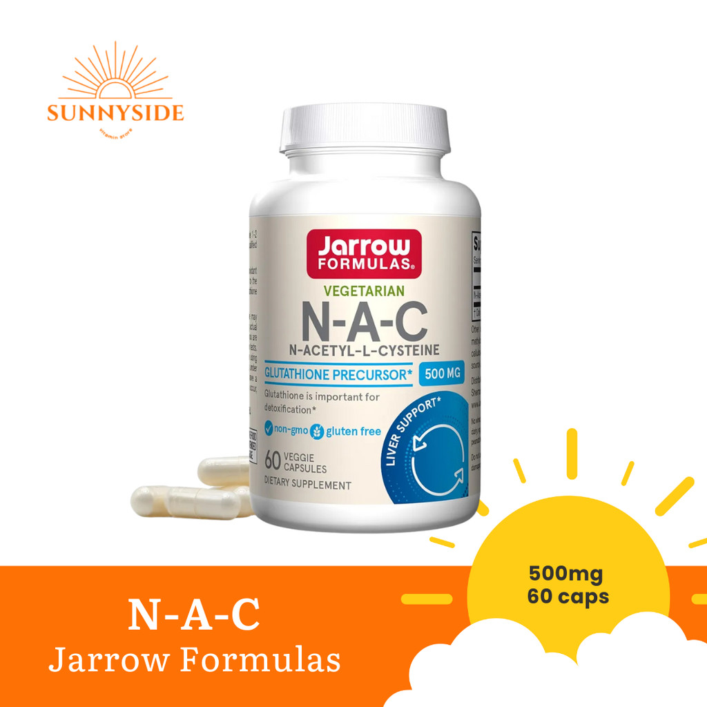 Jarrow Formulas - N-A-C, N-Acetyl-L-Cysteine (500 mg - 60 capsules) อะเซทิลแอลซิสเทอีน
