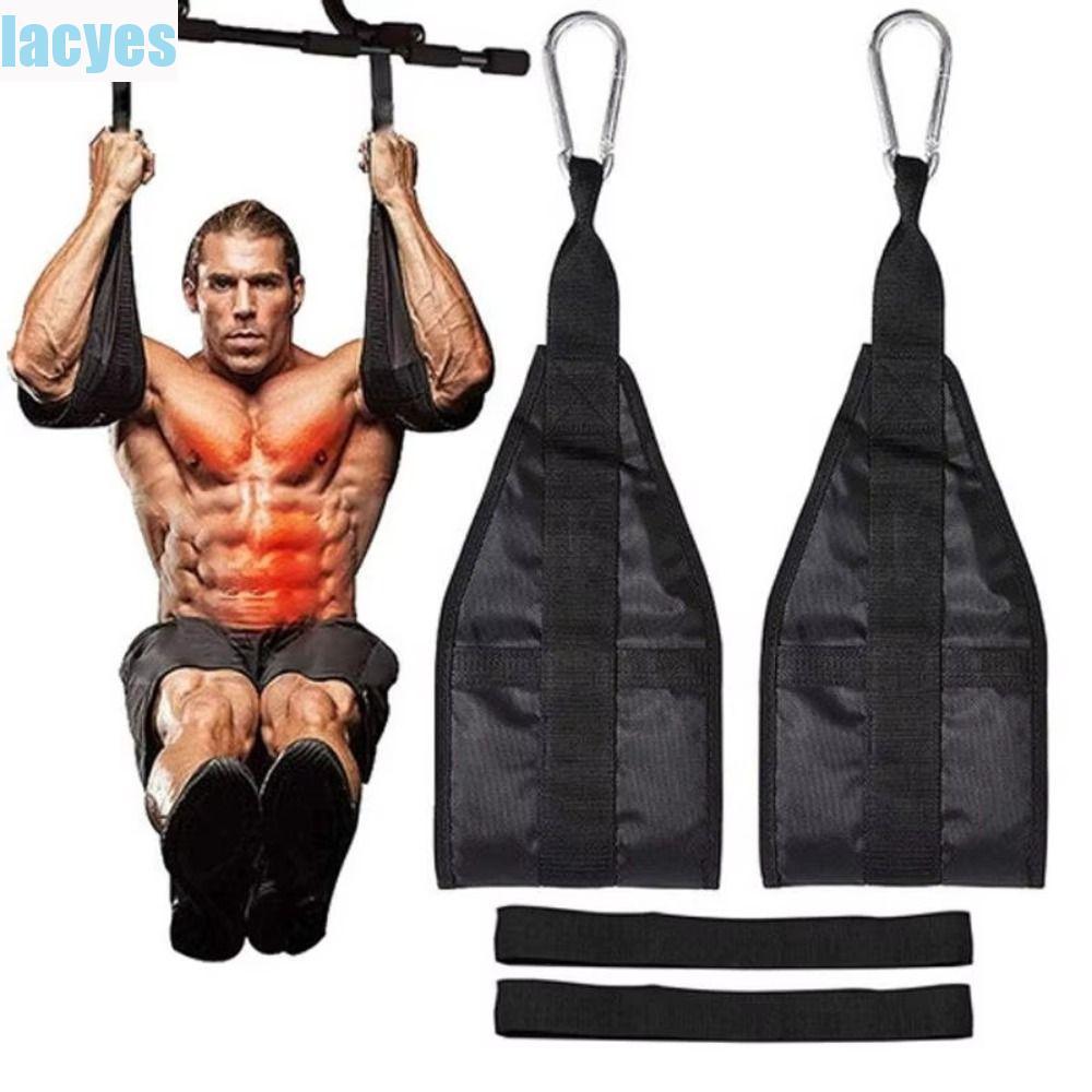 LACYES เข็มขัดพยุงออกกําลังกาย, Suspension Rip-Resistant Fitness AB Sling Straps, Pull Up Bar แขวนขา