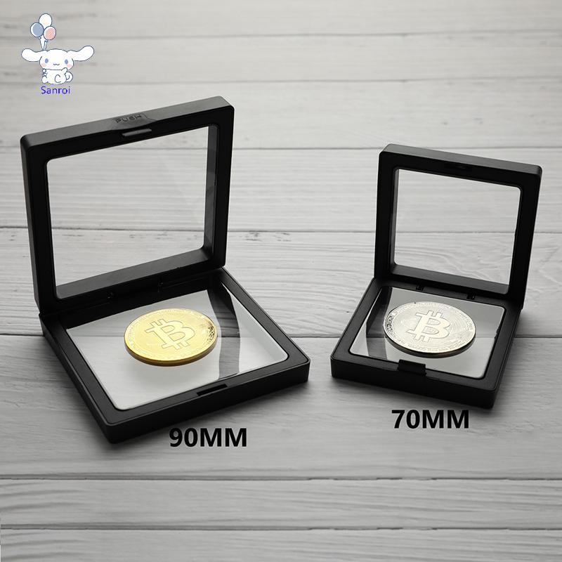[San] Bitcoin Bit Coin Litecoin Ripple Metalmemoration Coin พร้อมแสดงขาตั้ง POP