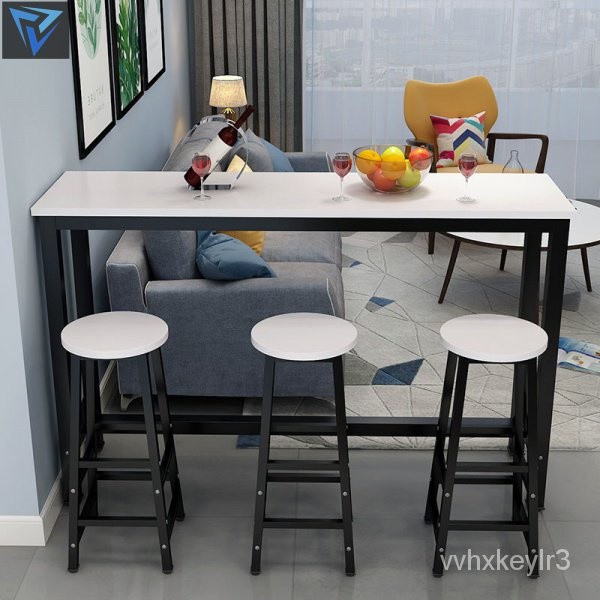Wall bar table window side table long dining table high foot bar table and chair combination long ta