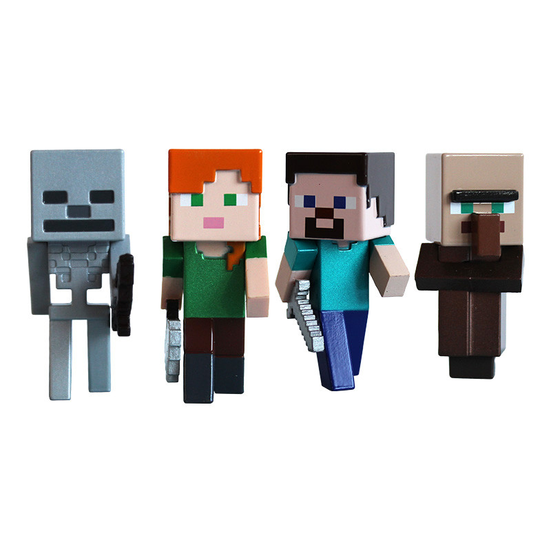 Jada Minecraft Minecraft เครื่องประดับโลหะ Villager Skeleton Monster Steve Alex