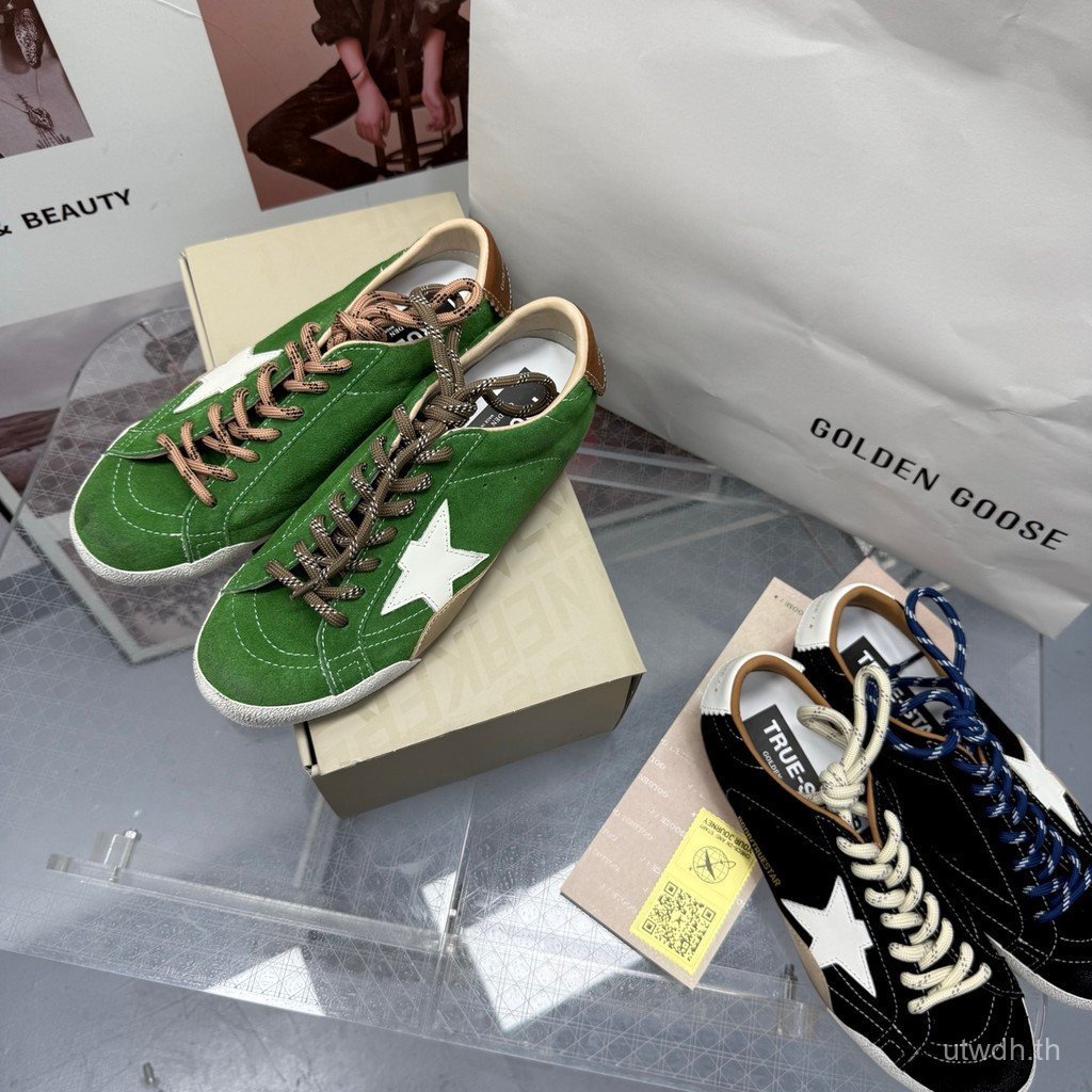 รองเท้าผ้าใบหนังแท้ Unisex Golden Goose